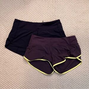 Lululemon speed up low rise shorts bundle size 6